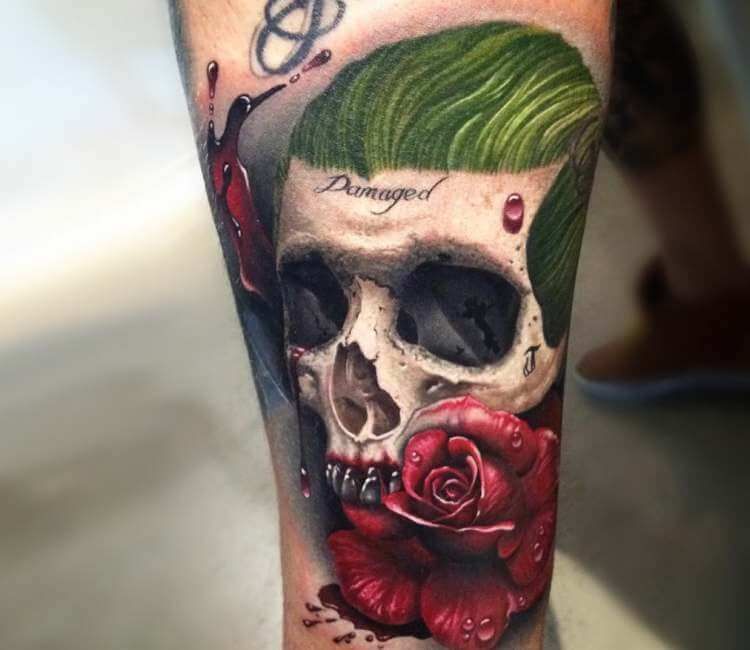joker skull tattoo