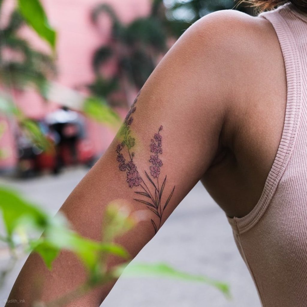 july flower tattoo