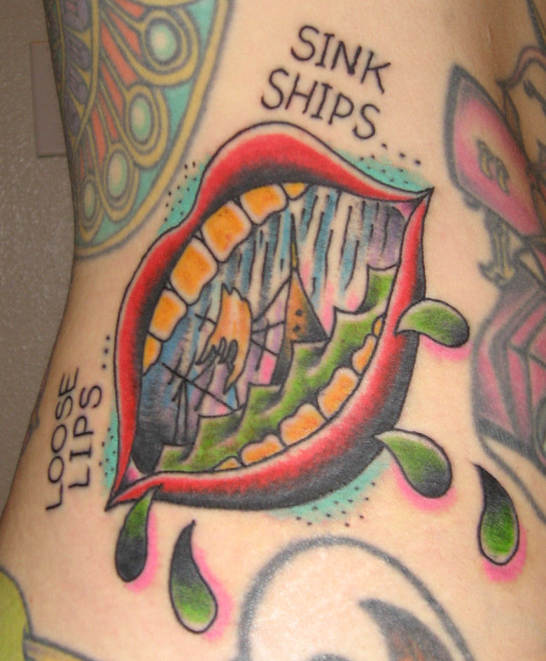 loose lips sink ships tattoo