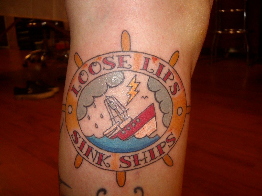 loose lips sink ships tattoo