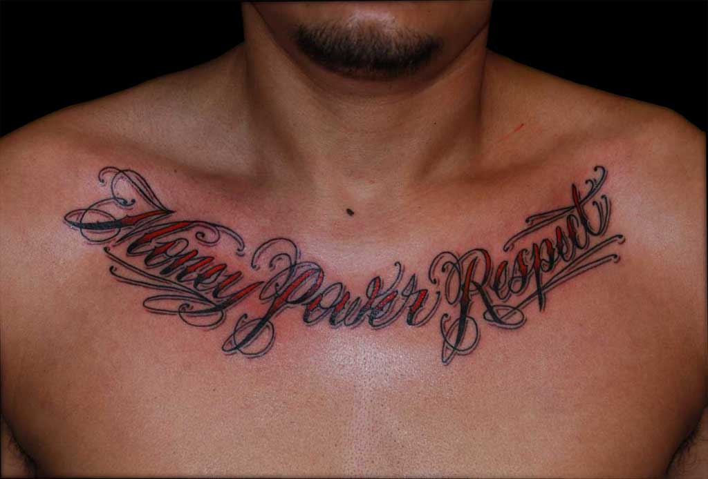money power respect tattoo