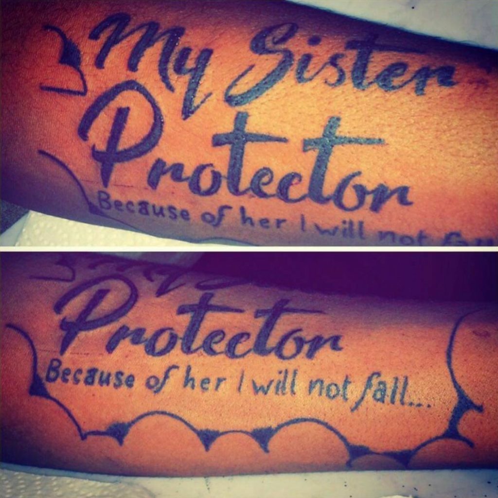 my sister's protector tattoo