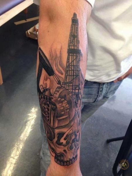 40 Clever Oilfield Tattoos for Men [2023 Inspiration Guide]
