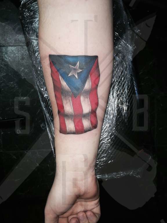puerto rican flag tattoo
