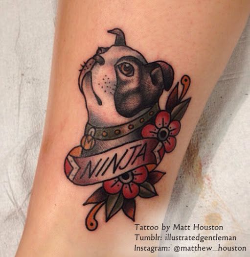 traditional dog tattoo