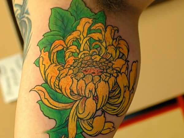 yellow ink tattoo