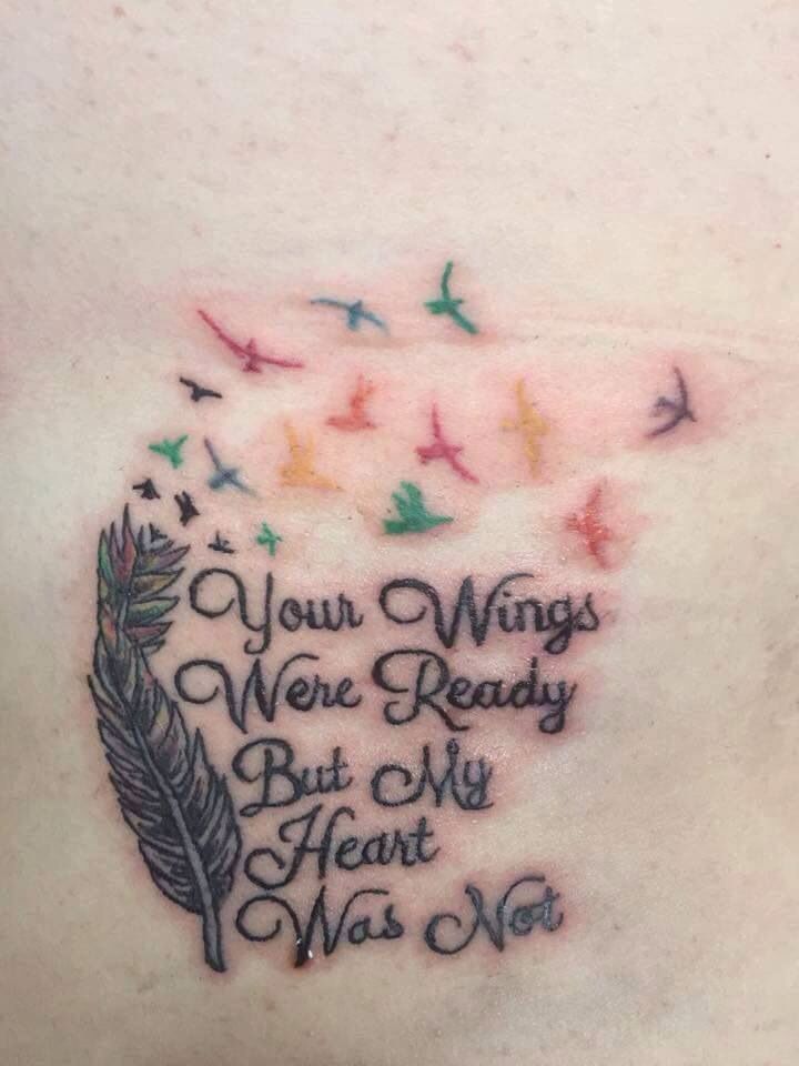 your wings were ready but my heart was not tattoo