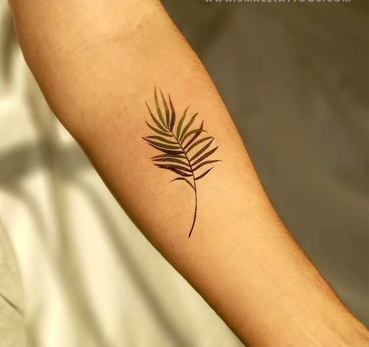 palm leaf tattoo