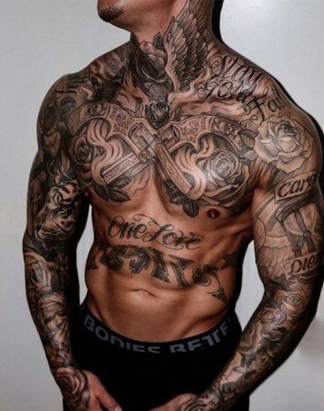 Full body tattoo men