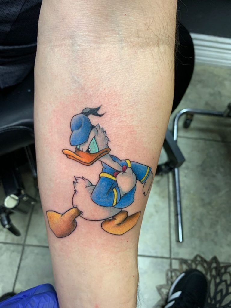 Donald duck tattoo
