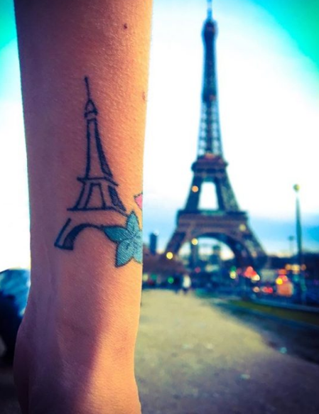 Eiffel tower tattoo