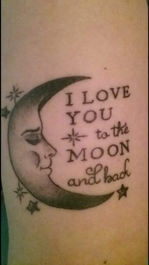 love you to the moon and back tattoo