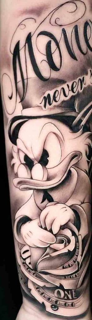 Donald duck tattoo
