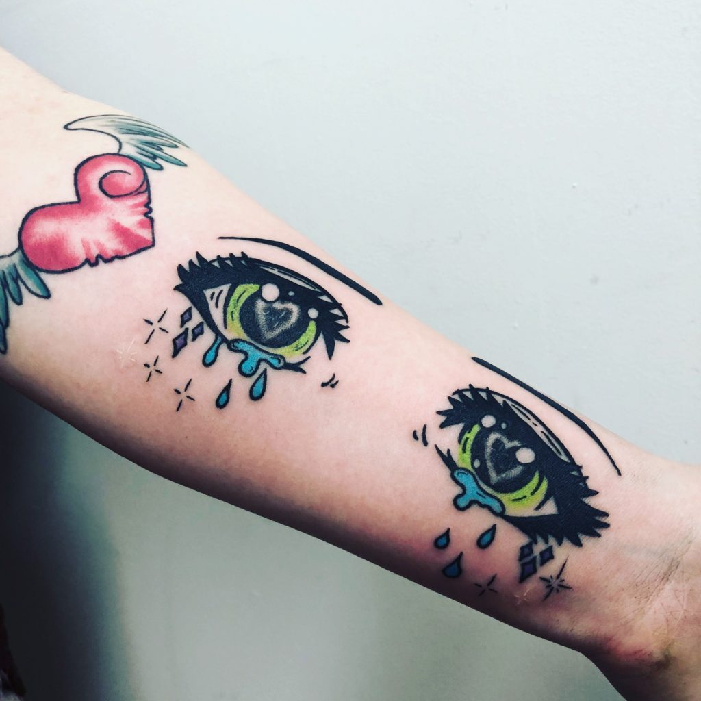 anime eyes tattoo