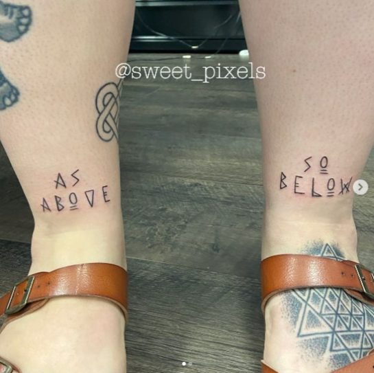 as above so below tattoo