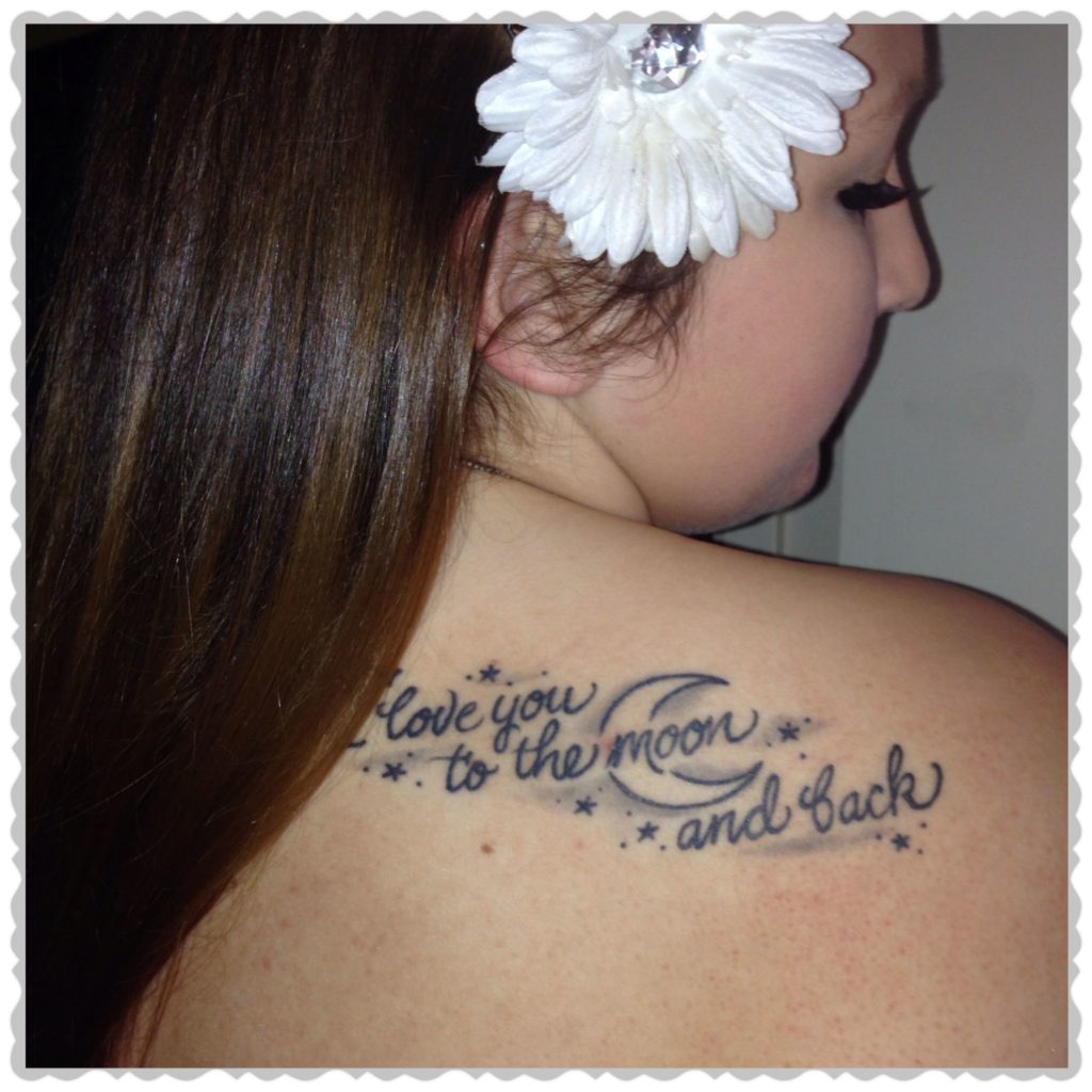 love you to the moon and back tattoo