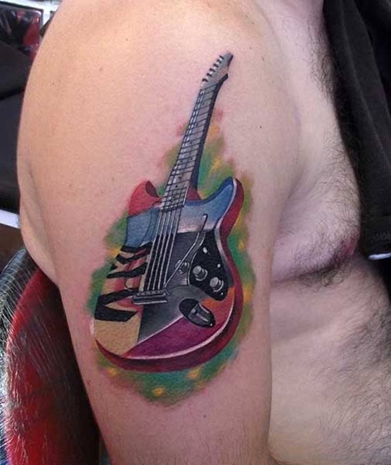 bass guitar tattoo