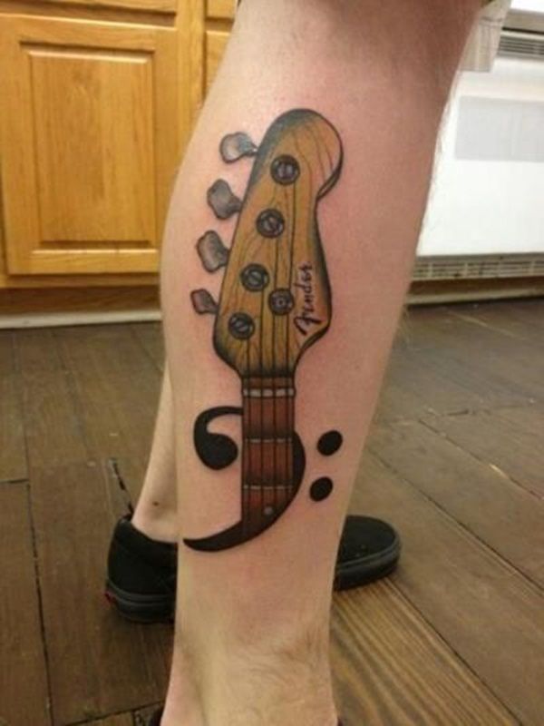 bass guitar tattoo