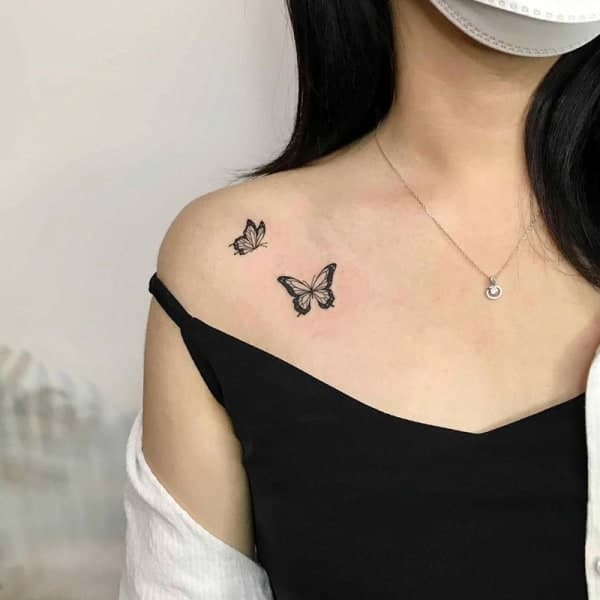 butterfly cross tattoo