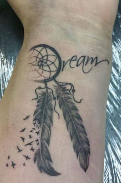 butterfly dream catcher tattoo