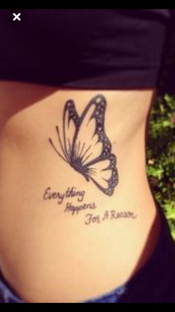 butterfly tattoo with quote