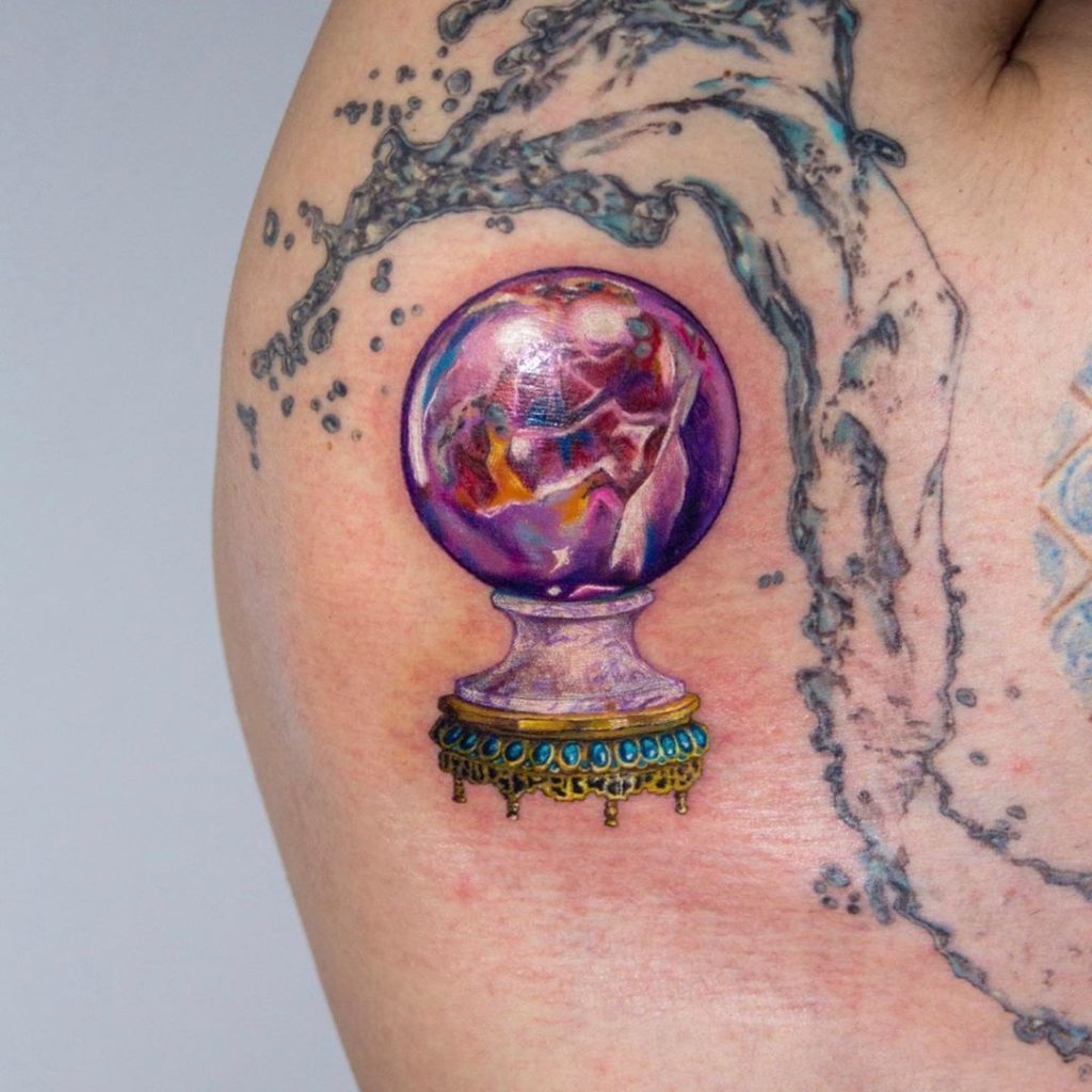crystal ball tattoo