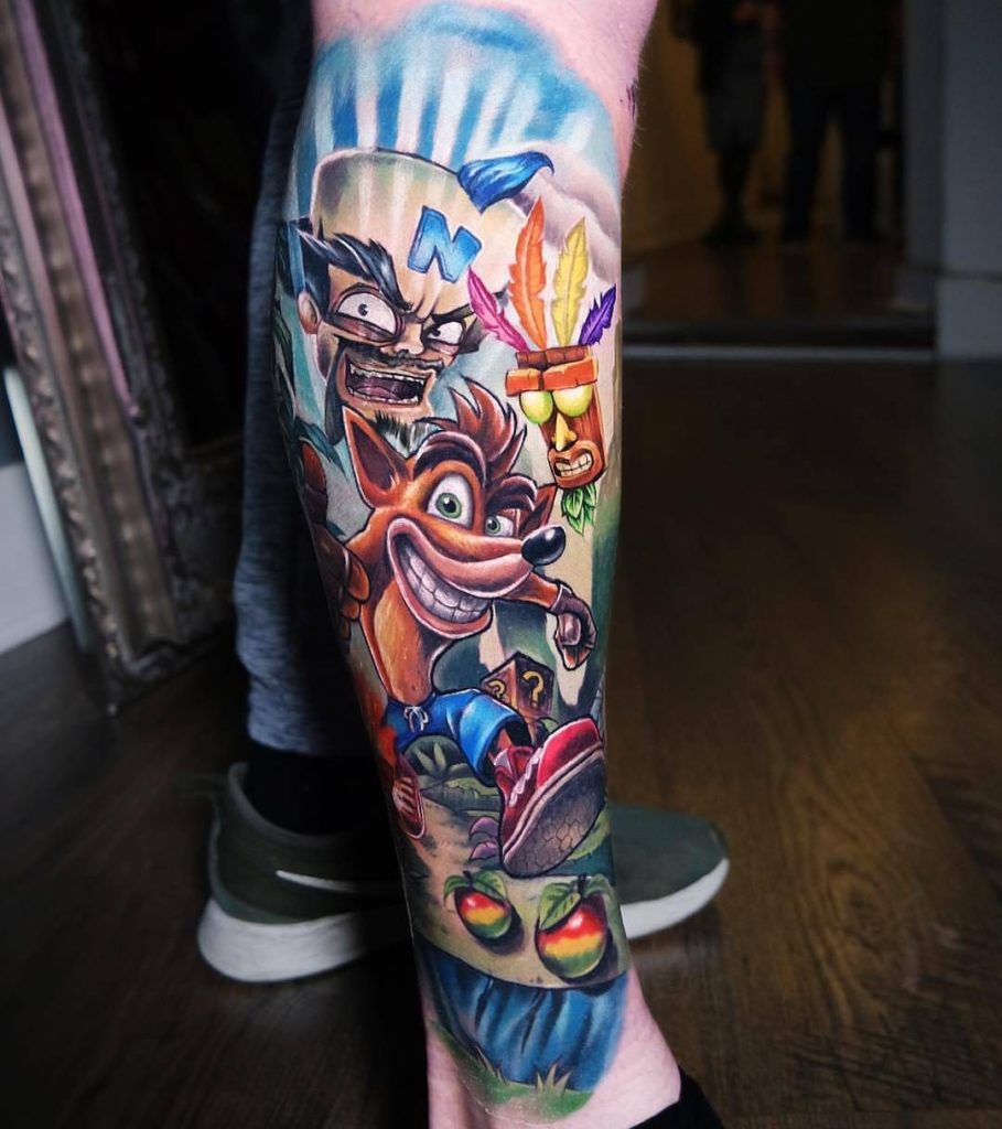 Crash bandicoot tattoo