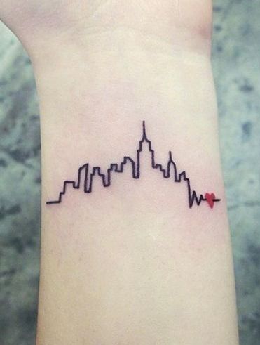 Houston skyline tattoo