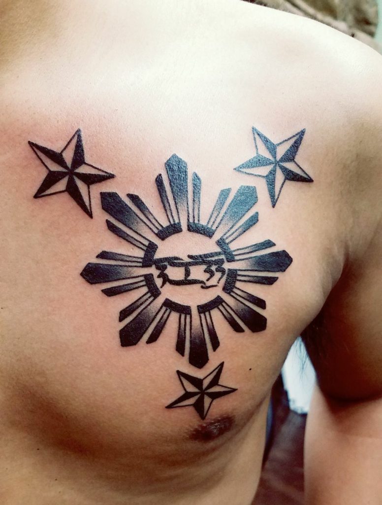filipino sun and stars tattoo