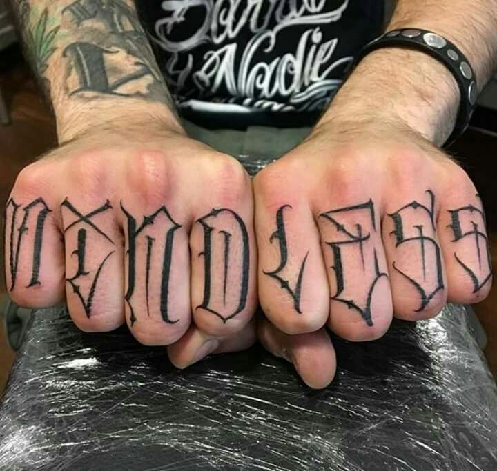 finger tattoo fonts