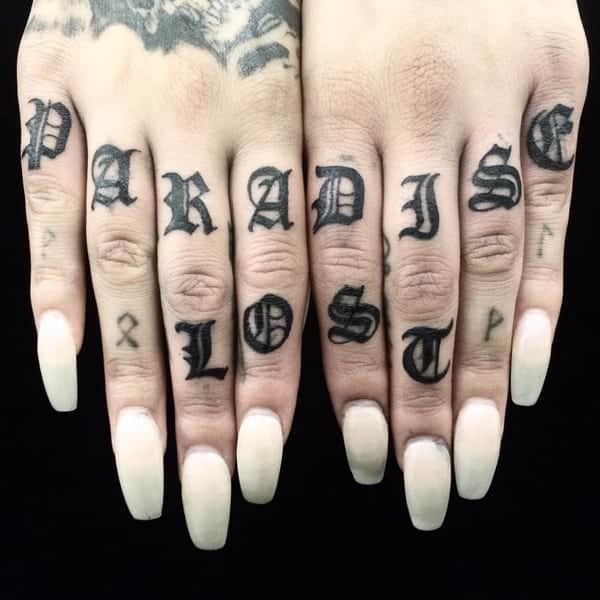 finger tattoo fonts