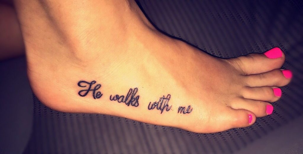 he walks with me tattoo
