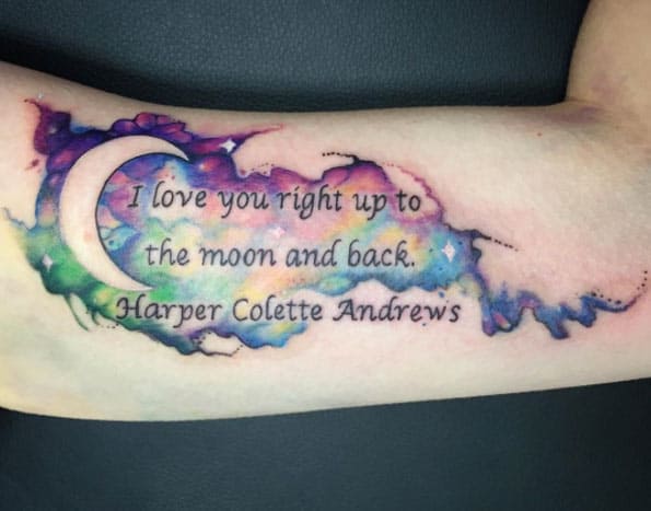 i love you to the moon and back tattoo
