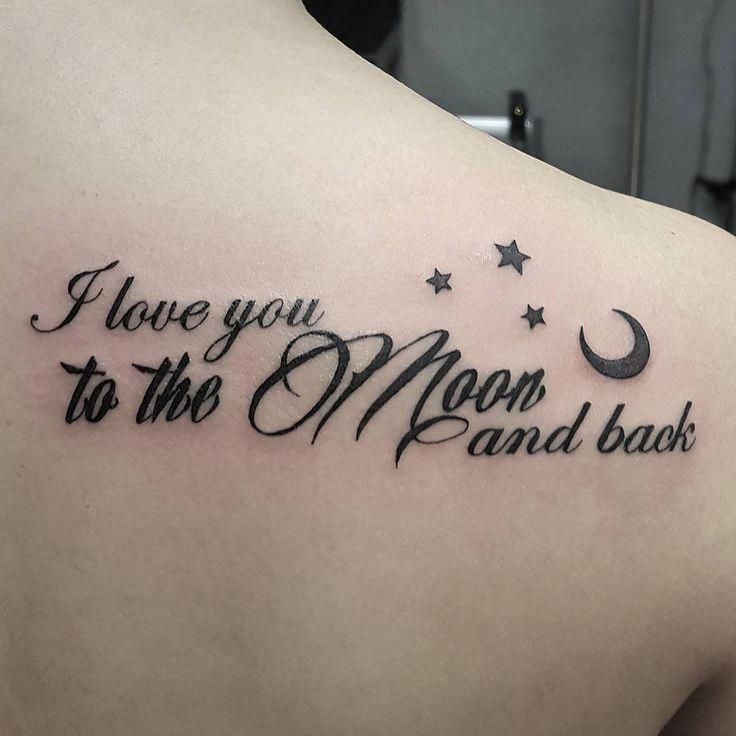 i love you to the moon and back tattoo