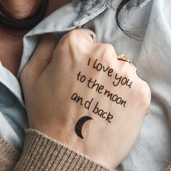  i love you to the moon and back tattoo