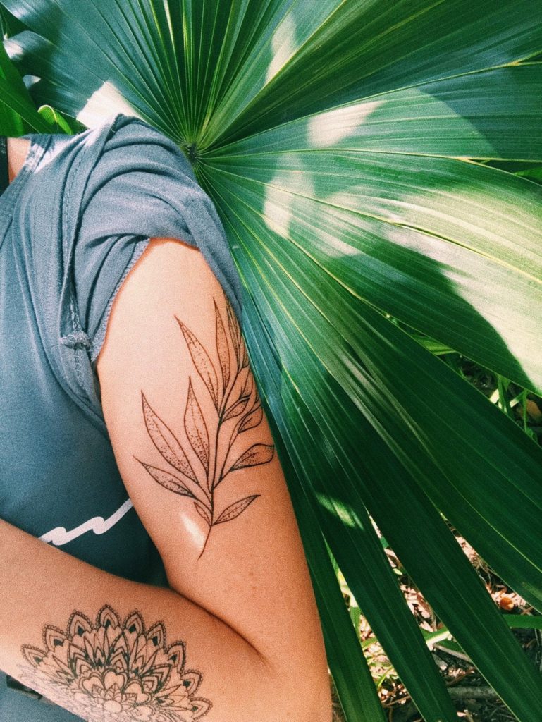 Palm leaf tattoo