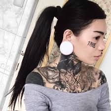 Asian woman tattoo