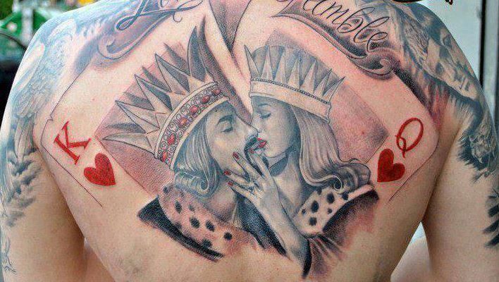 king and queen card tattoos
