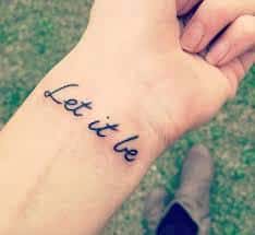 let it be tattoo