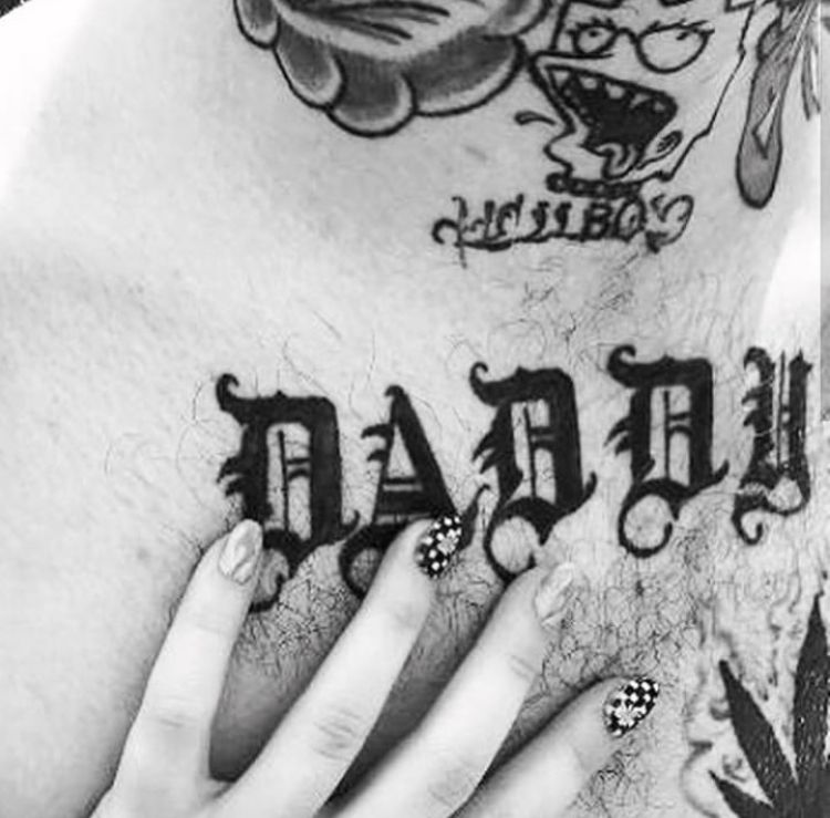 lil peep daddy tattoo