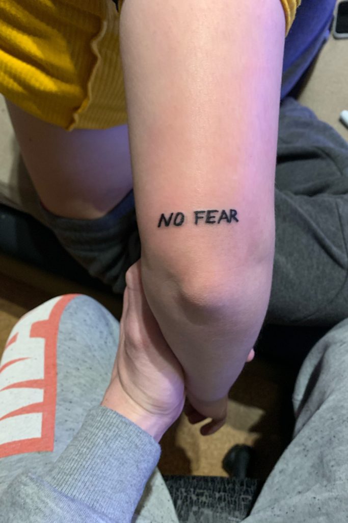 no fear tattoo