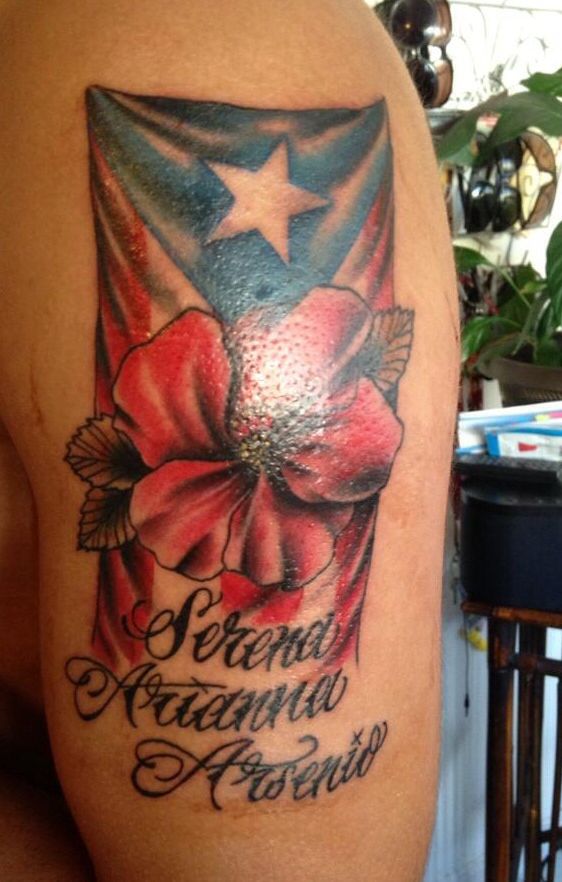 puerto rican flower tattoo