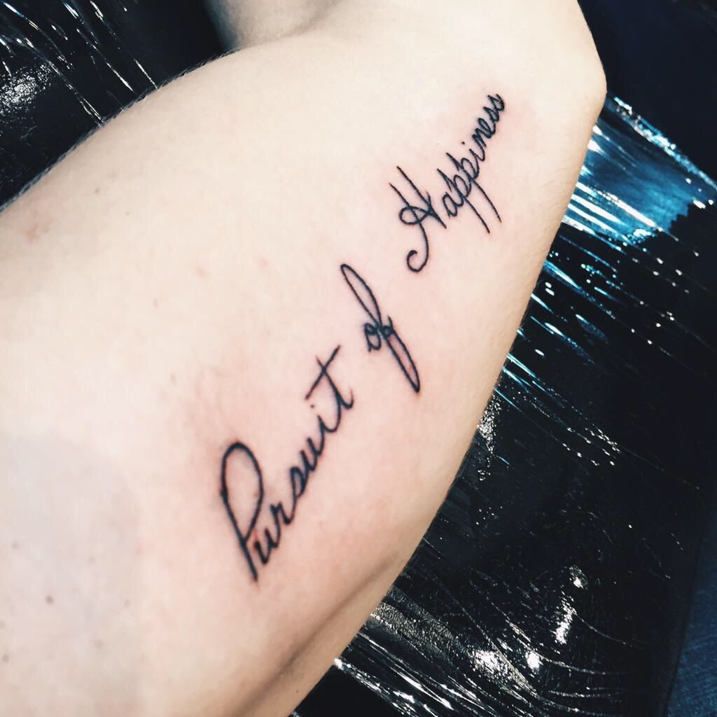 pursuit of happiness tattoo
