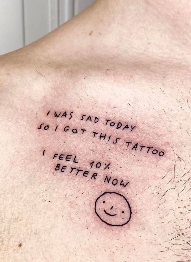 sad boy tattoo