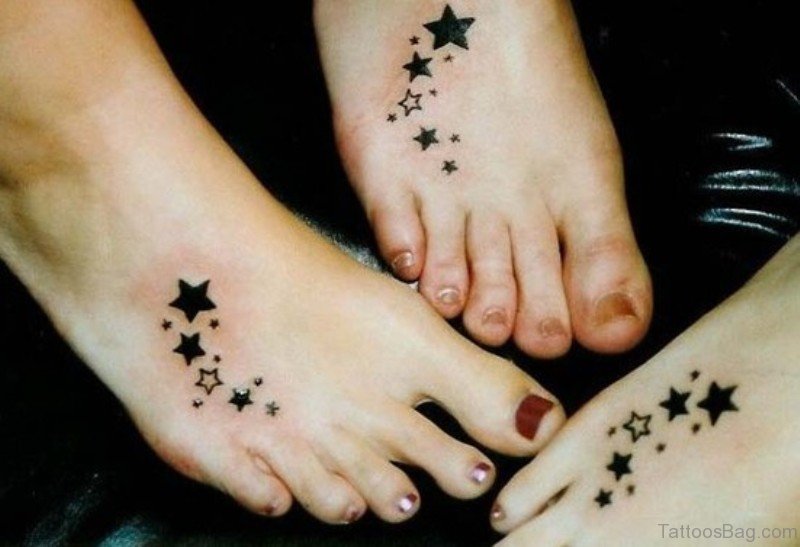 star tattoos on foot
