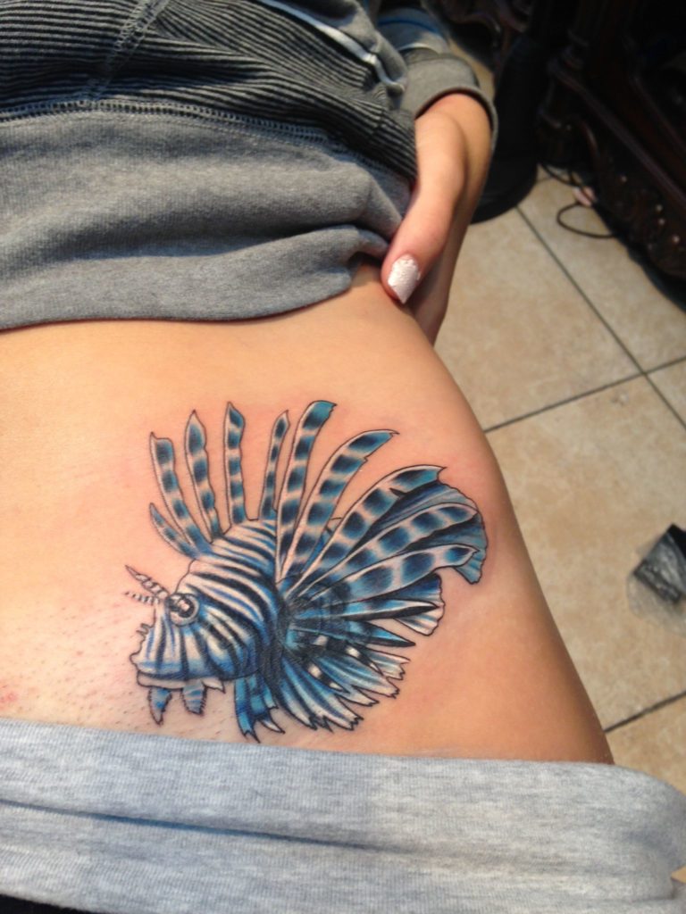 Lionfish tattoo