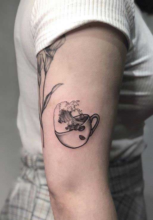 Coffee bean tattoo 