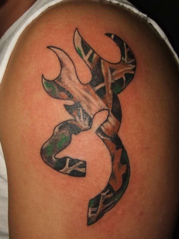 Tribal deer tattoo