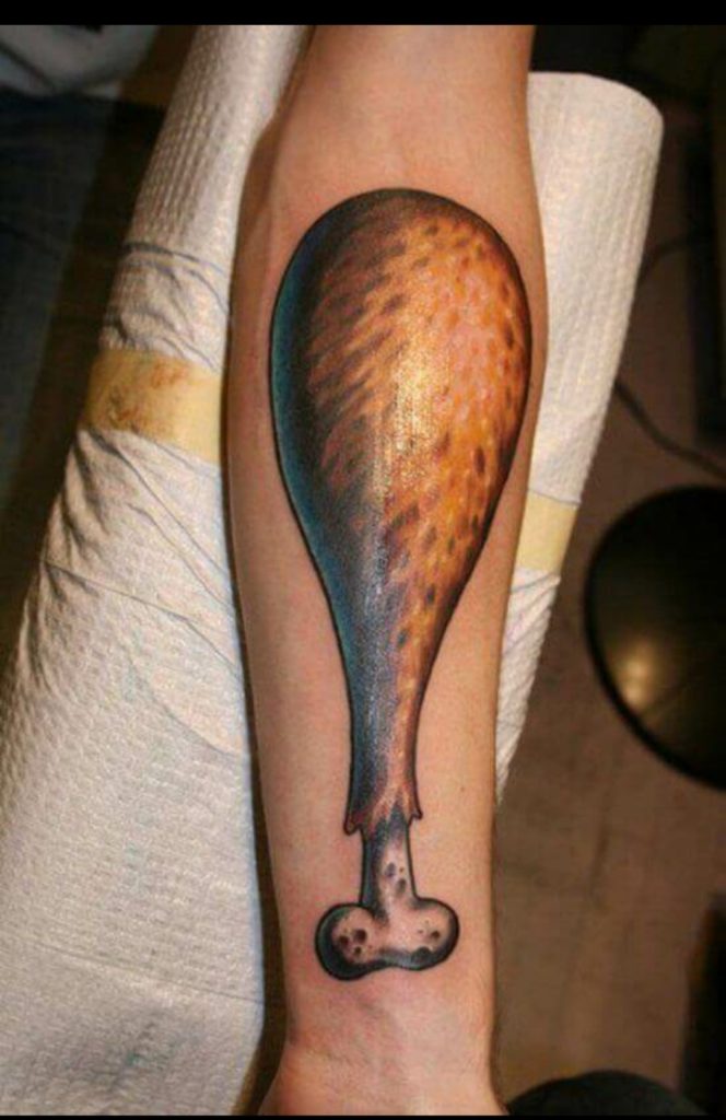 Chicken wing tattoo