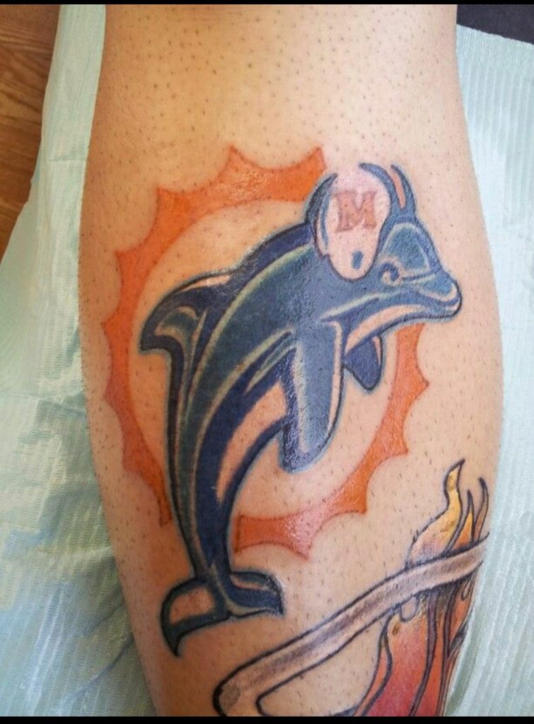 Miami dolphins tattoo